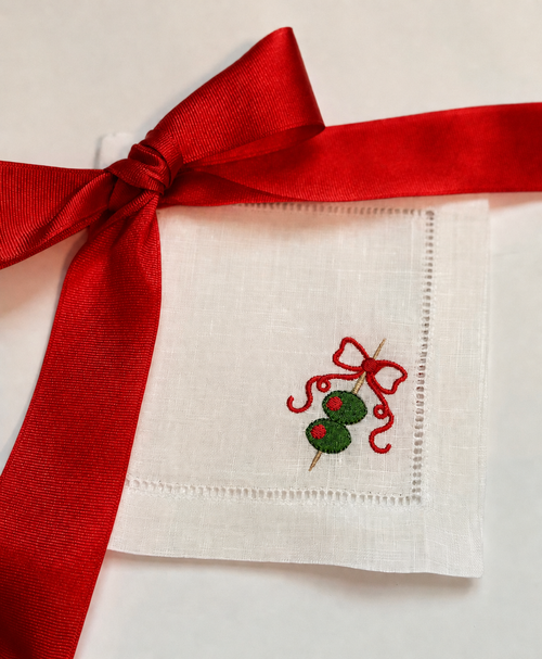 Bow & Olive Cocktail Napkins - Set of 4
