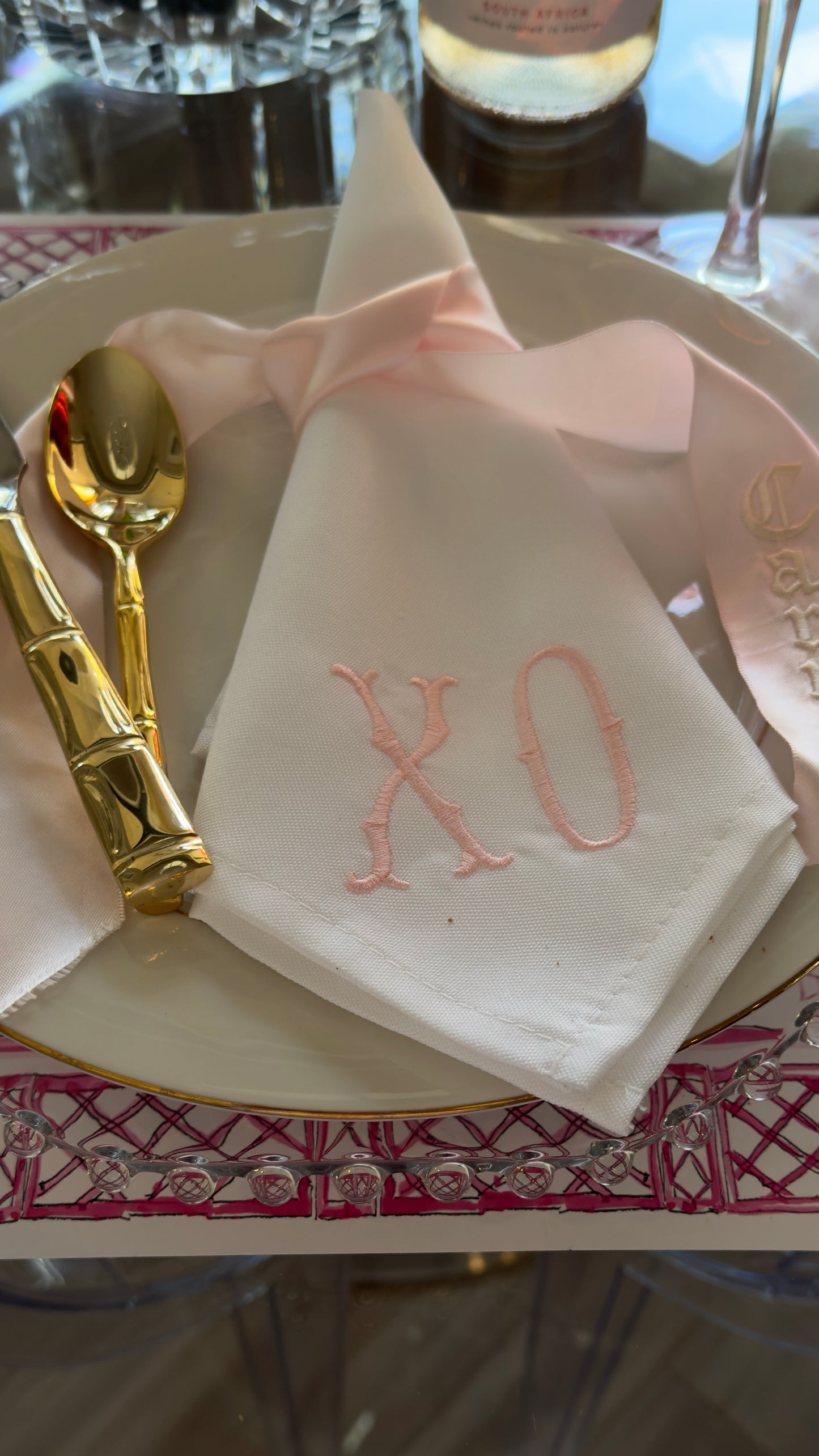 XO Linen Dinner Napkins - Set of 4