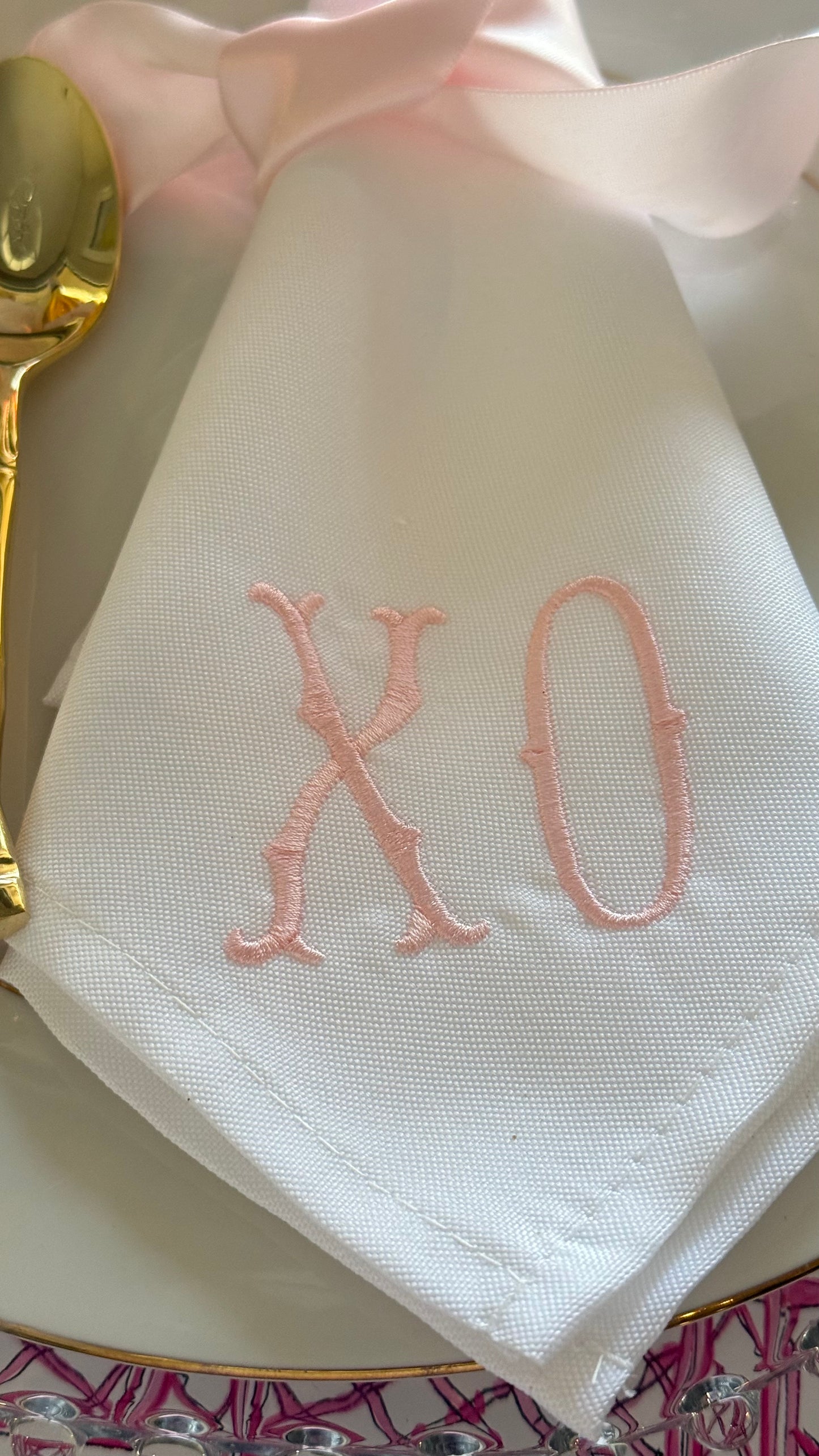 XO Linen Dinner Napkins - Set of 4