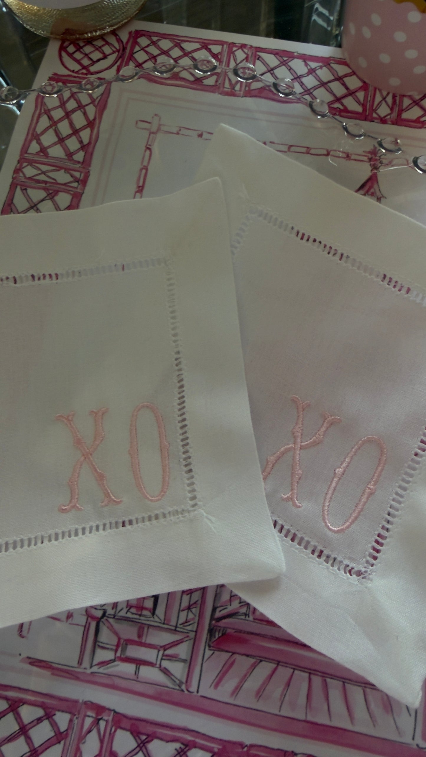 XO Cocktail Napkins - Set of 4
