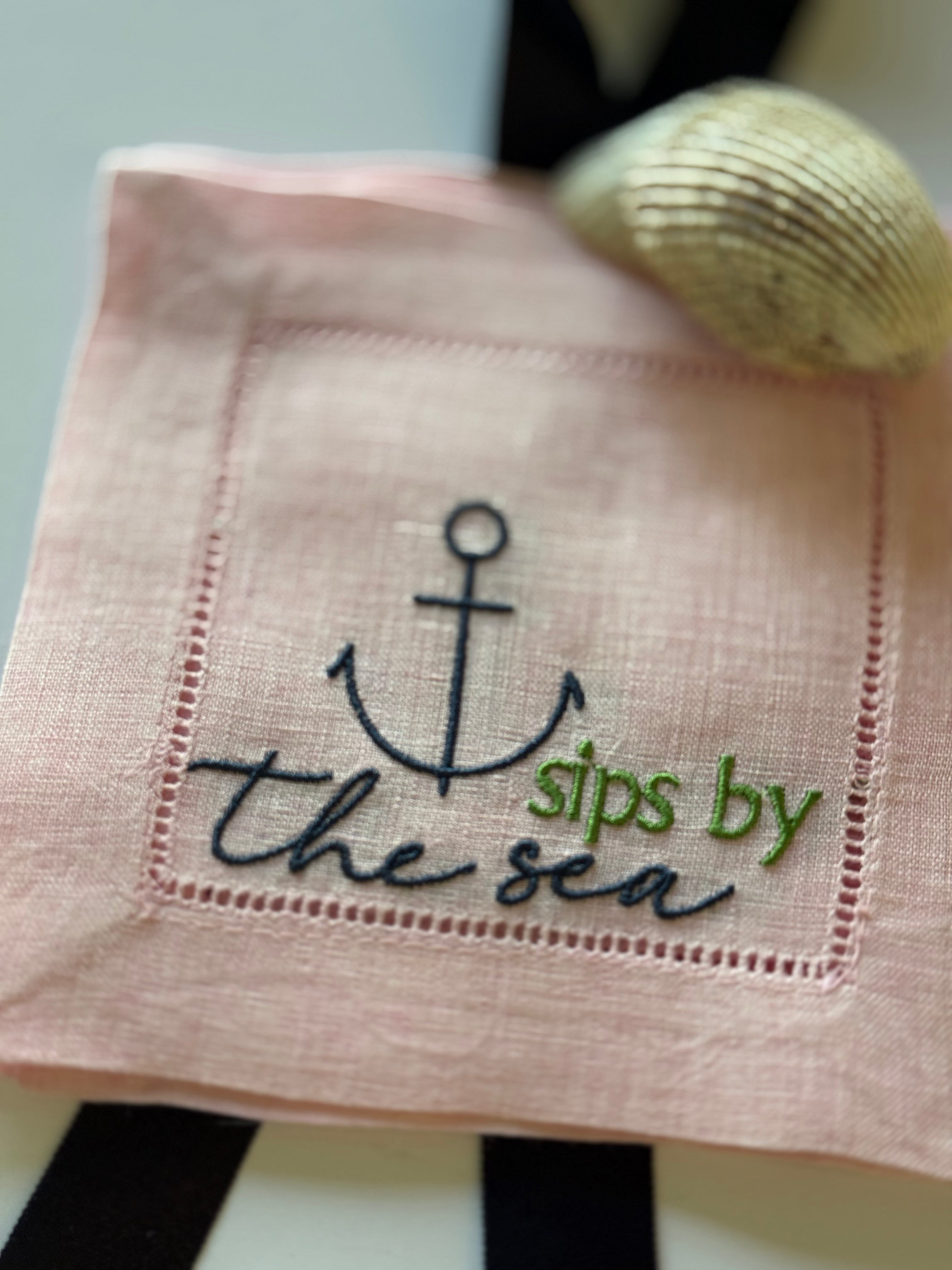 Sips by the Sea Cocktail Napkins - Set of 4